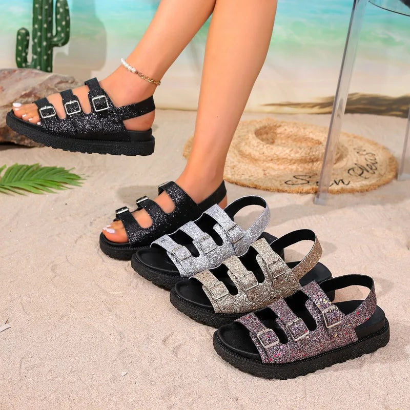 Flat Sandals Women Summer Luxury Female Indoor Bottom Non Slip Open Zpaxo