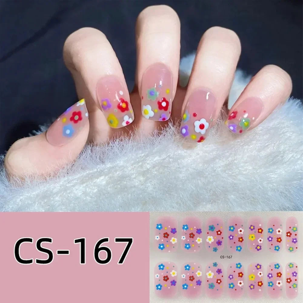 Baking Free Fashionable Nail Art Stickers Collection Manicure DIY Nail Polish Strips Wraps for Party Decor Zpaxo CS-167