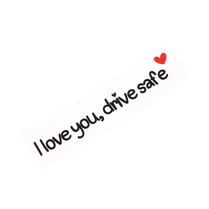 Car Mirror Stickers I Love You Drive Safe Heartfelt Affectionate Zpaxo Black red