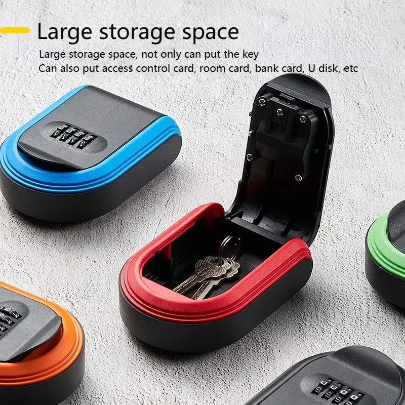 Wall Mount Key Lock Box 4 Digit Password Code Security No Home Office Zpaxo