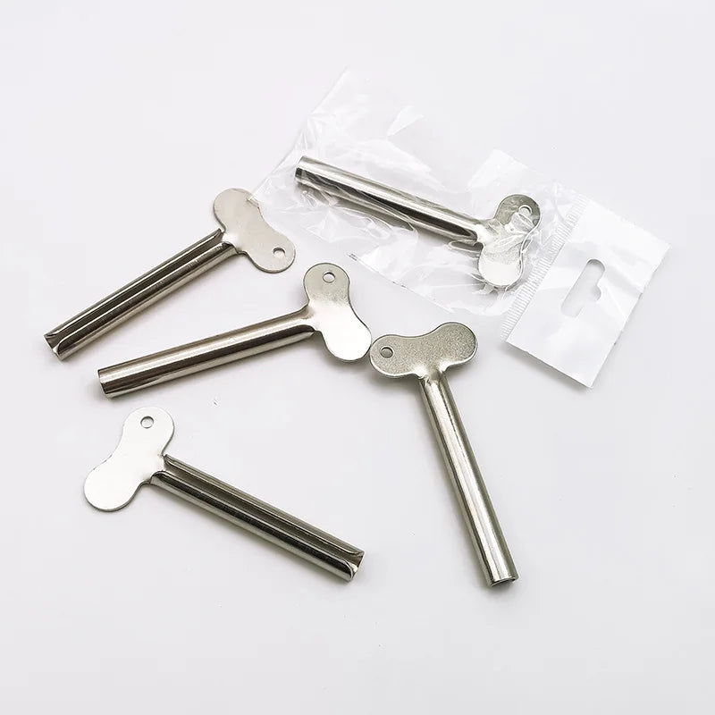 5pcs Stainless Steel Toothpaste Squeezer Facial Cleanser Toothpaste Dispenser Squeezer Tube Tools Metal Bathroom Accessories Zpaxo