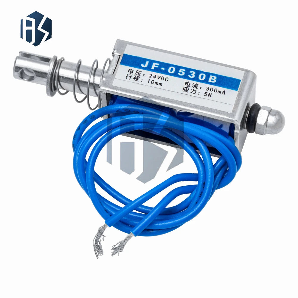1PCS JF-0530B DC 6V 12V 24V Push&Pull type JF-0530B Open Frame Electromagnet keepping Force 5N travel 10mm Linear Solenoid Zpaxo