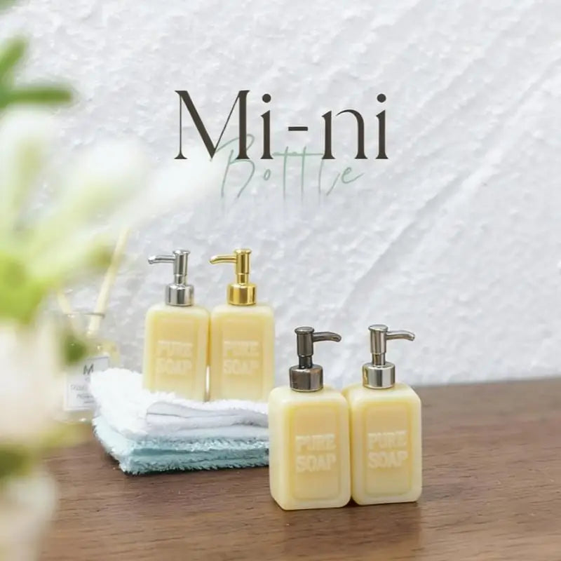 4Pcs Dollhouse Bathroom Accessories Mini Split Bottle Pretend Play Furniture Toy Miniature Soap Dispenser Model Doll House Decor Zpaxo A1