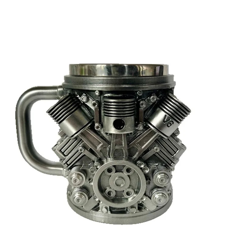 Mug Creative Resin Stainless Steel Water Cup Personalized Wine Cup Coffee Cup Gift Ornament Cylindrical Simple Atmospheric Style Zpaxo