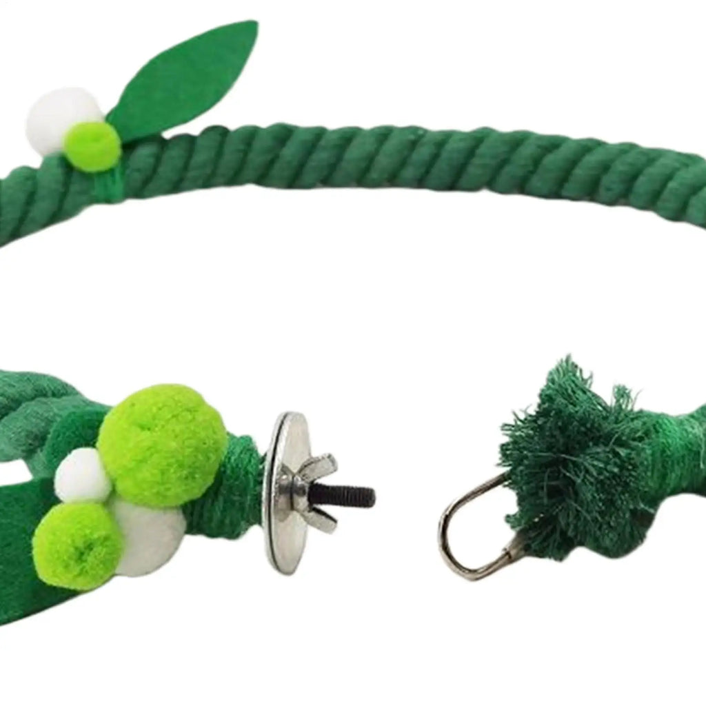 Rope Perch Flexible Standing Green Chewing Toy Climbing Swing Bird