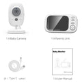 3.5'' Video Baby Monitor 2.4G Mother Kid 2 Way Audio Talk Night Vision Security Cameras Video Surveillance Cam With Temperature Zpaxo ABM600