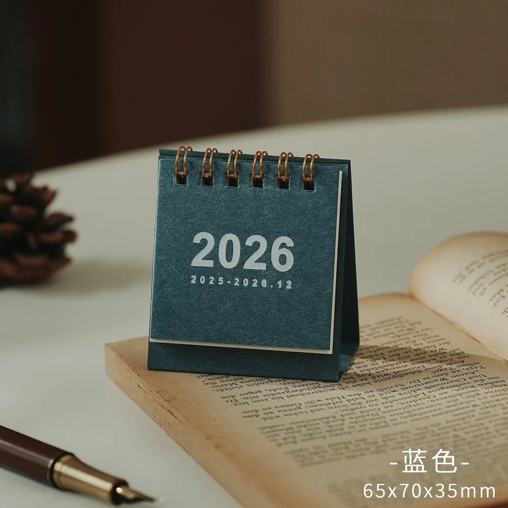 2026 Mini Desktop Calendar – Creative Desk Planner & Decor