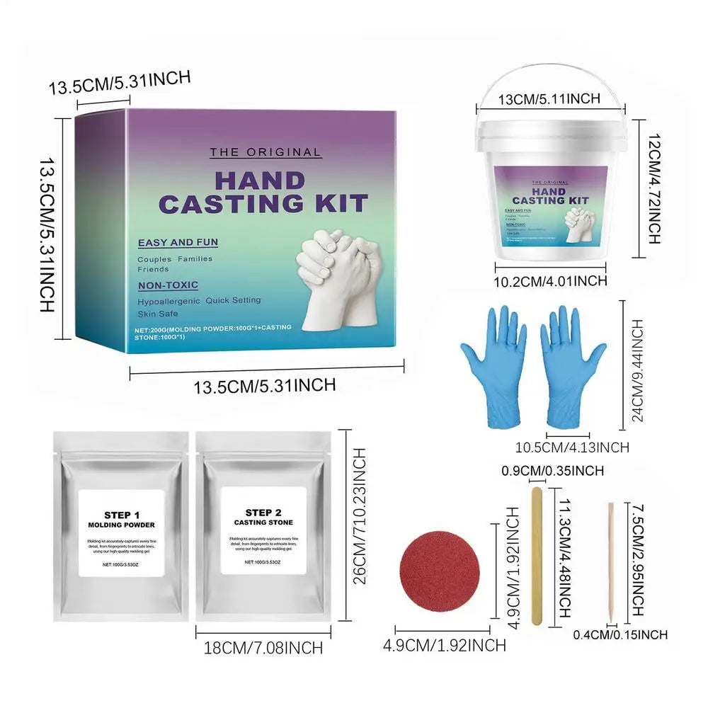 Handmade Plaster Hand Mold Casting Kits Couples Romantic DIY Keepsake
