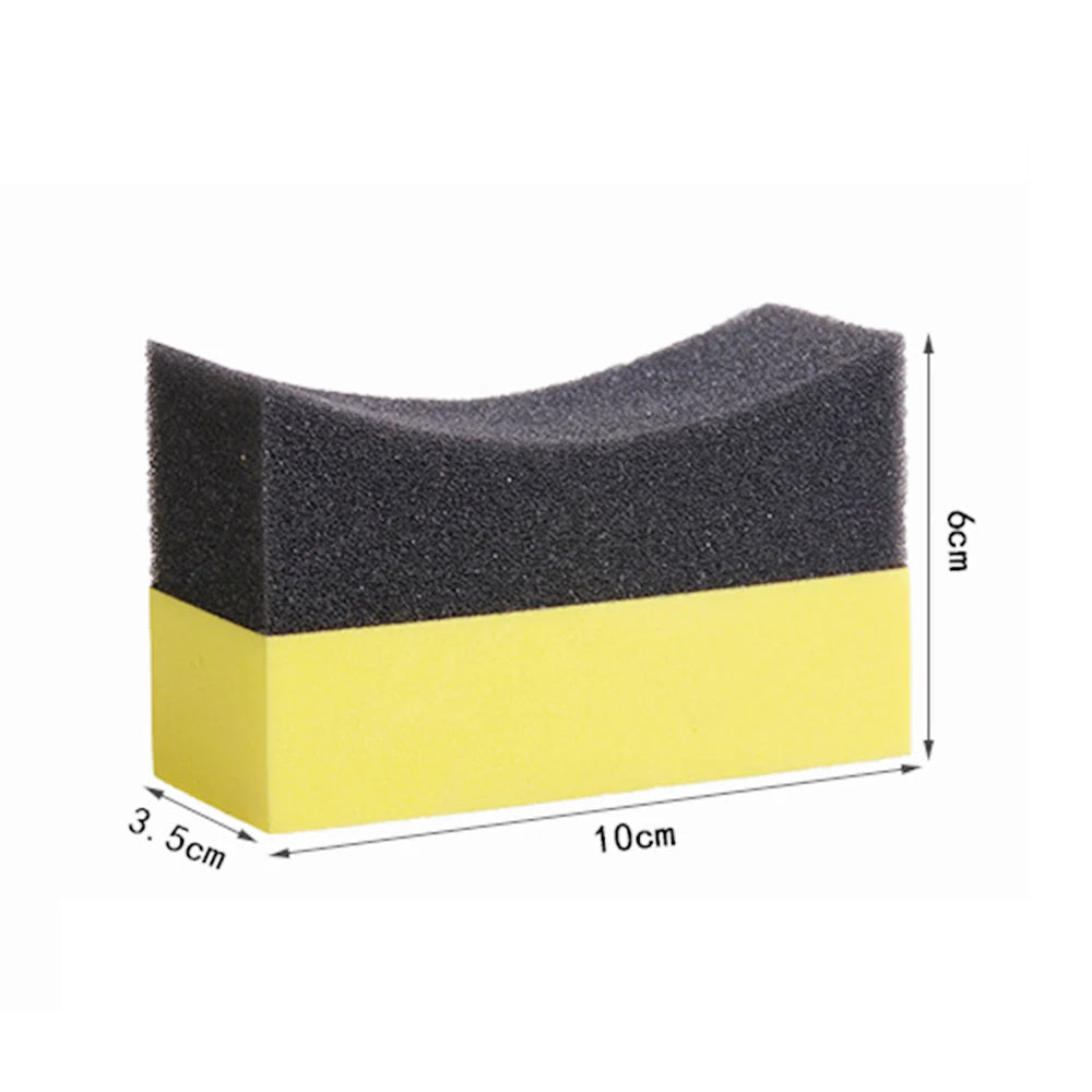 Car Cleaning Sponge 6Pcs Wipe Corner Edge Gloss Shine Polishing Sponge Cleaning Sponge Tyre Cleaning Sponge Tire Contour Pads Zpaxo