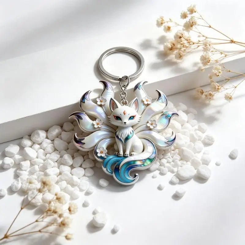 1 Nine-tailed Fox Enamel Pendant Necklace Phone Bag Charm Women Zpaxo 1pcs A2