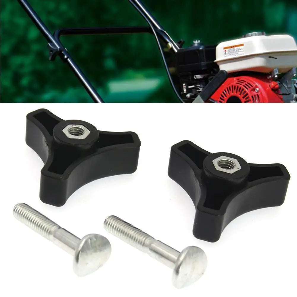 Black Lawn Machine Triangles Knob Handle Bolt Replacement Parts Handlebar Wheel Knob Bolt Nut Screw Bolt for Lawn Mower Machine Zpaxo Default Title
