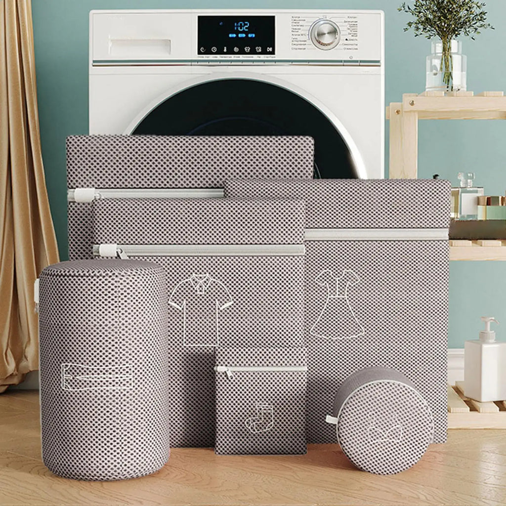 Mesh Laundry Bags 6 Pieces Anti-Knot Underwear Fine Net with Zipper Machine Washable Anti-Deformation Laundry Mesh Wash Bags Zpaxo