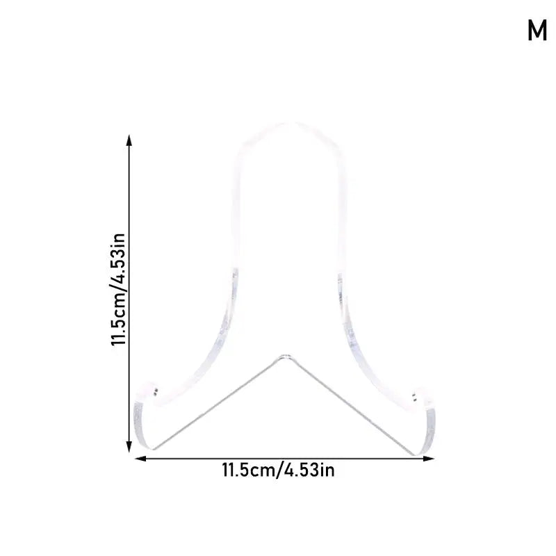 CM1Pcs 60-Degree Angle Acrylic Book Stand Shallow Support Ledges