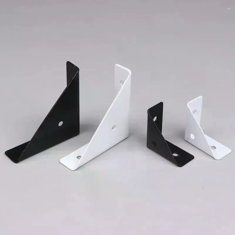 Right Triangle Corner Supports White Black Wooden Furniture Corner Connector Fasteners Suitable For Beds Cabinets Zpaxo