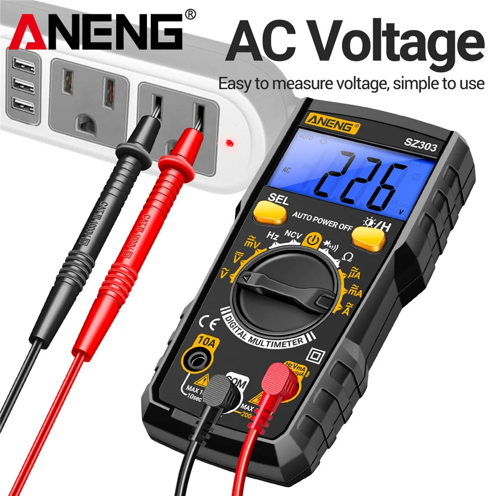 Smart Digital Multimeter Tester ANENG SZ303 Professional AC DC