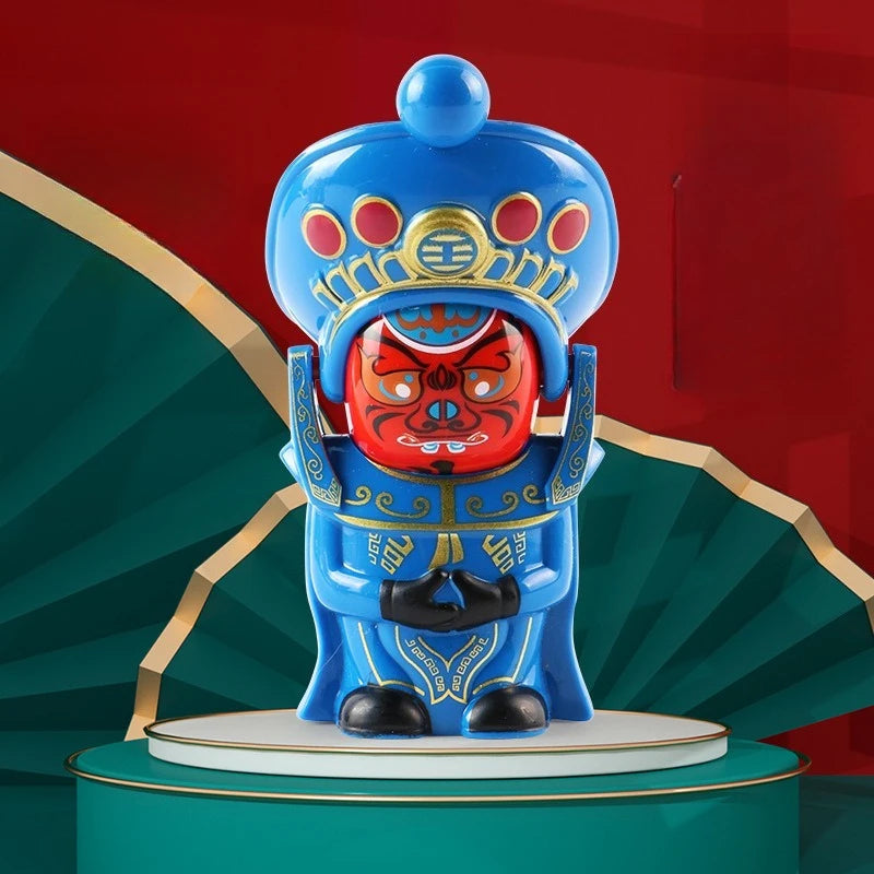 Sichuan Opera Face Changing Doll – Chinese Cultural Souvenir Cultural Collectible Doll Zpaxo Blue