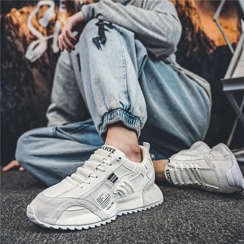 Men's Casual Sneakers Luxury Trainer Shoes Breathable Race Running