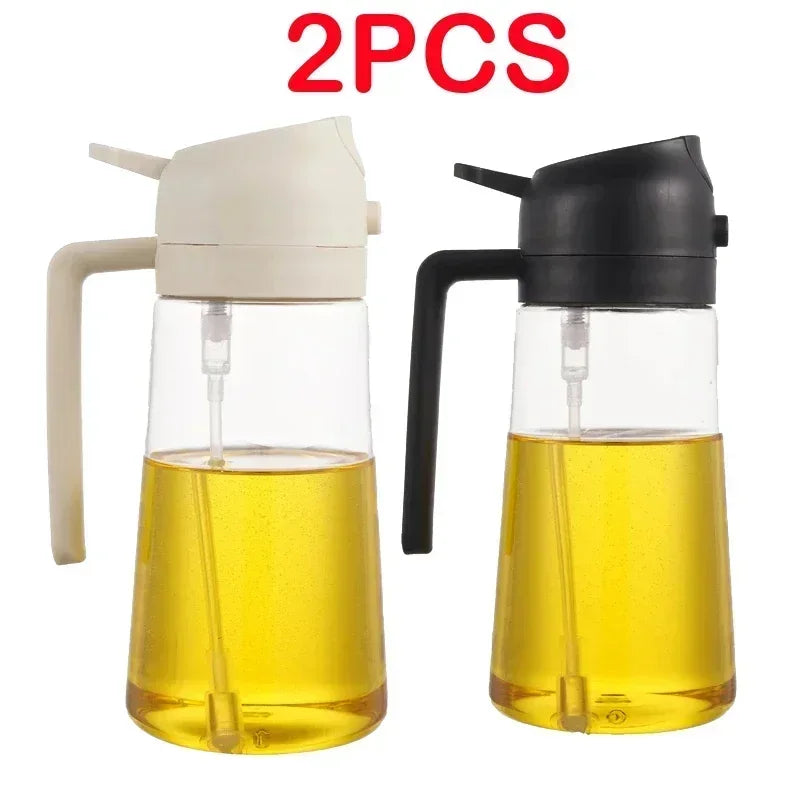 Olive Spray Dispenser Oil Dispenser Bottle for One Kitchen Oil Spray Oil Polisher Bottle Kitchen Storage for Camping Bbq Baking Zpaxo 2PCS-White Black