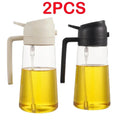 Olive Spray Dispenser Oil Dispenser Bottle for One Kitchen Oil Spray Oil Polisher Bottle Kitchen Storage for Camping Bbq Baking Zpaxo 2PCS-White Black
