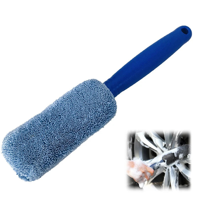 Microfiber Car Wheel & Tire Brush – Scratch-Free Auto Wash