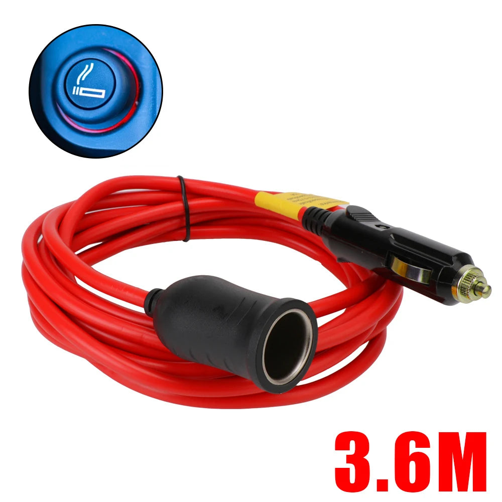 Auto Charger Cable 15A Fuse Female Socket Plug 12V 24V Car C-igarette