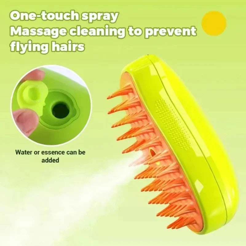 Cat Dog Steamy Brush Steam Brush Electric Sprayer for Massage Pet Grooming tool Shedding 3 in 1 Electric Sprays Massage Combs Zpaxo