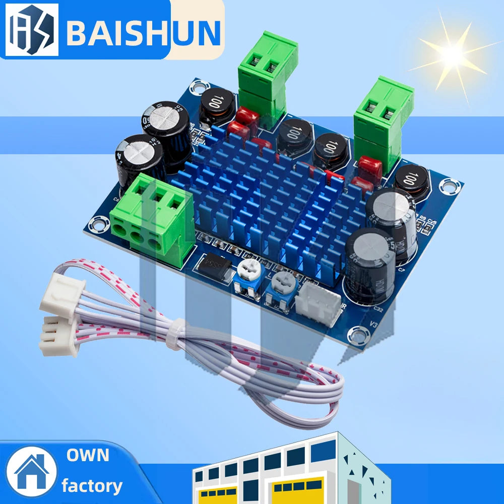 XH-M572 TPA3116D2 2 120W Stereo Amplifier Module 5V-28V Wide Voltage Zpaxo
