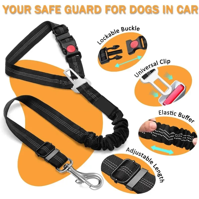 2-in-1 Dog Car Seat Belt Safety Harness – Crash Tested