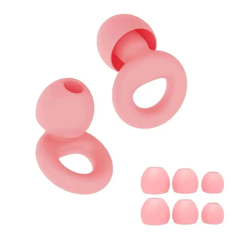 Mute Ear Plugs For Sleeping Noise Reduction Super Soft Reusable Hearing Protection Anti Noise Earplugs For Concerts Travel Work Zpaxo 1sets Pink