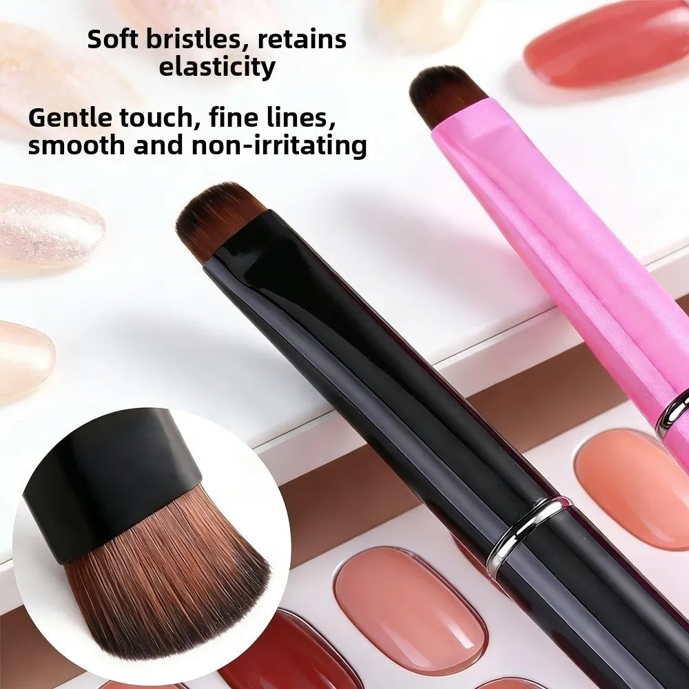 New 3 in 1 Nail Art Brush Multi-Function Cleaning Gel Nail Brush Handle Drawing Nail Brush Nail Artists Zpaxo
