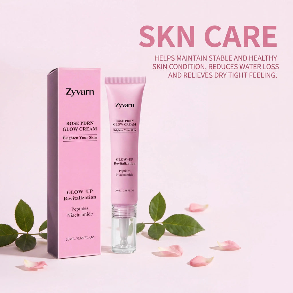 ZYVARN Rose PDRN Glow Boost Cream – Niacinamide & Peptides Facial Moisturizer Cream Zpaxo
