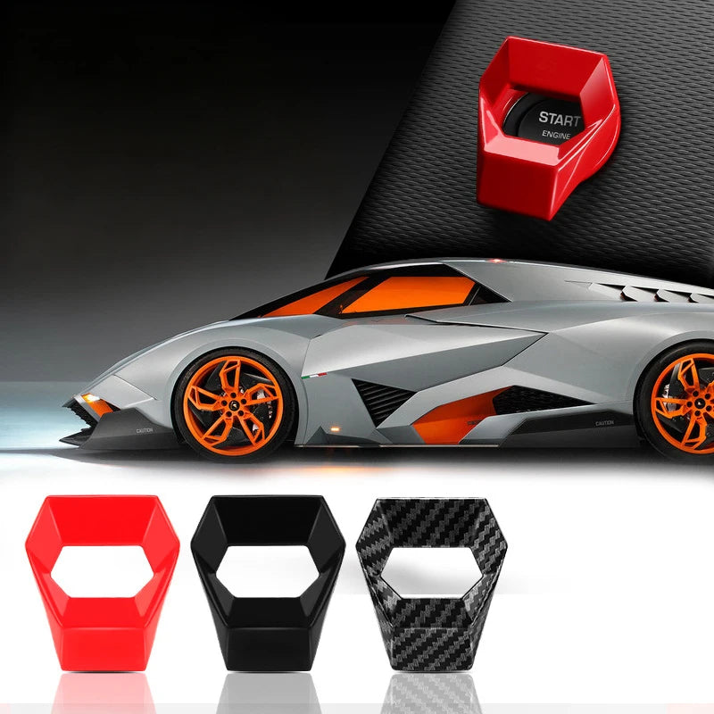 Car Engine Start Stop Button Cover – Metal Decorative Cap