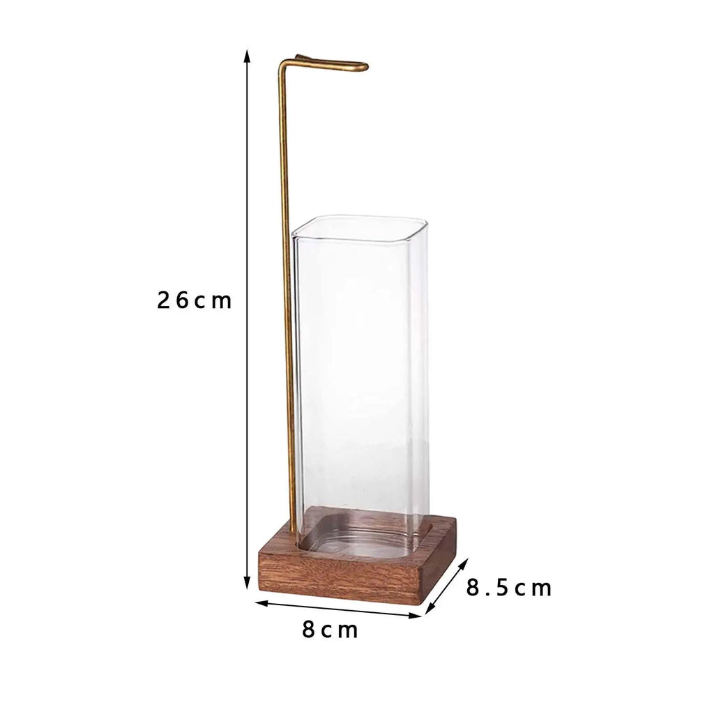 Holder Sticks Glass Catcher Ornament Upside Down Wooden Burner Zpaxo