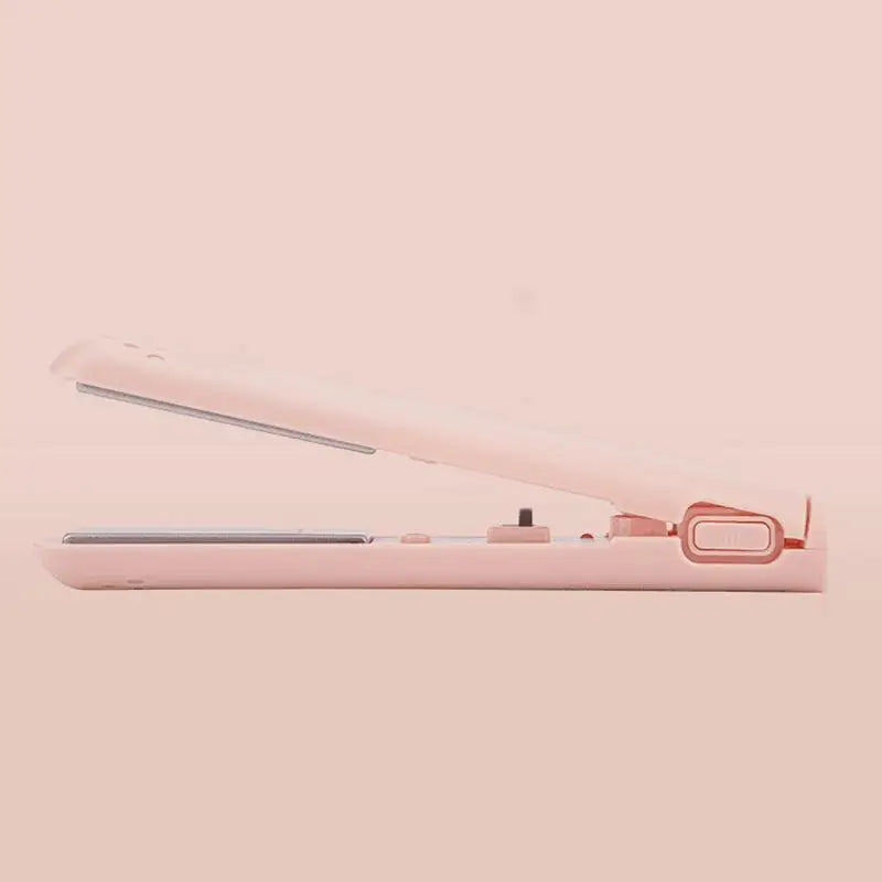 2-in-1 Mini Curling Iron & Straightener – Travel Size USB Travel Hair Styler Zpaxo