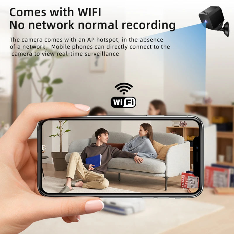 Mini 4K Wifi Camera Remote Monitor Motion Detection Night Vision Long