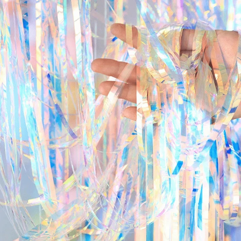 2M Gorgeous Party Backdrop Glitter Tinsel Fringe Foil Curtain