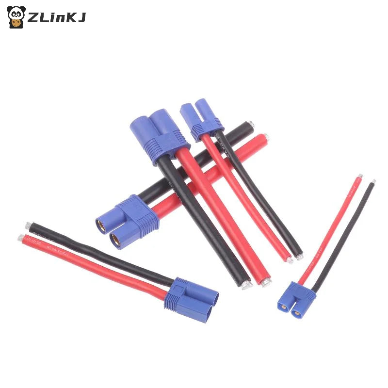 ▶1PCS EC2/3/5/8 Male/Female Plug Jack Wire Connector Battery Connector For Car RC Battery Toys Charging Adapter DIY Lipo Battery Zpaxo