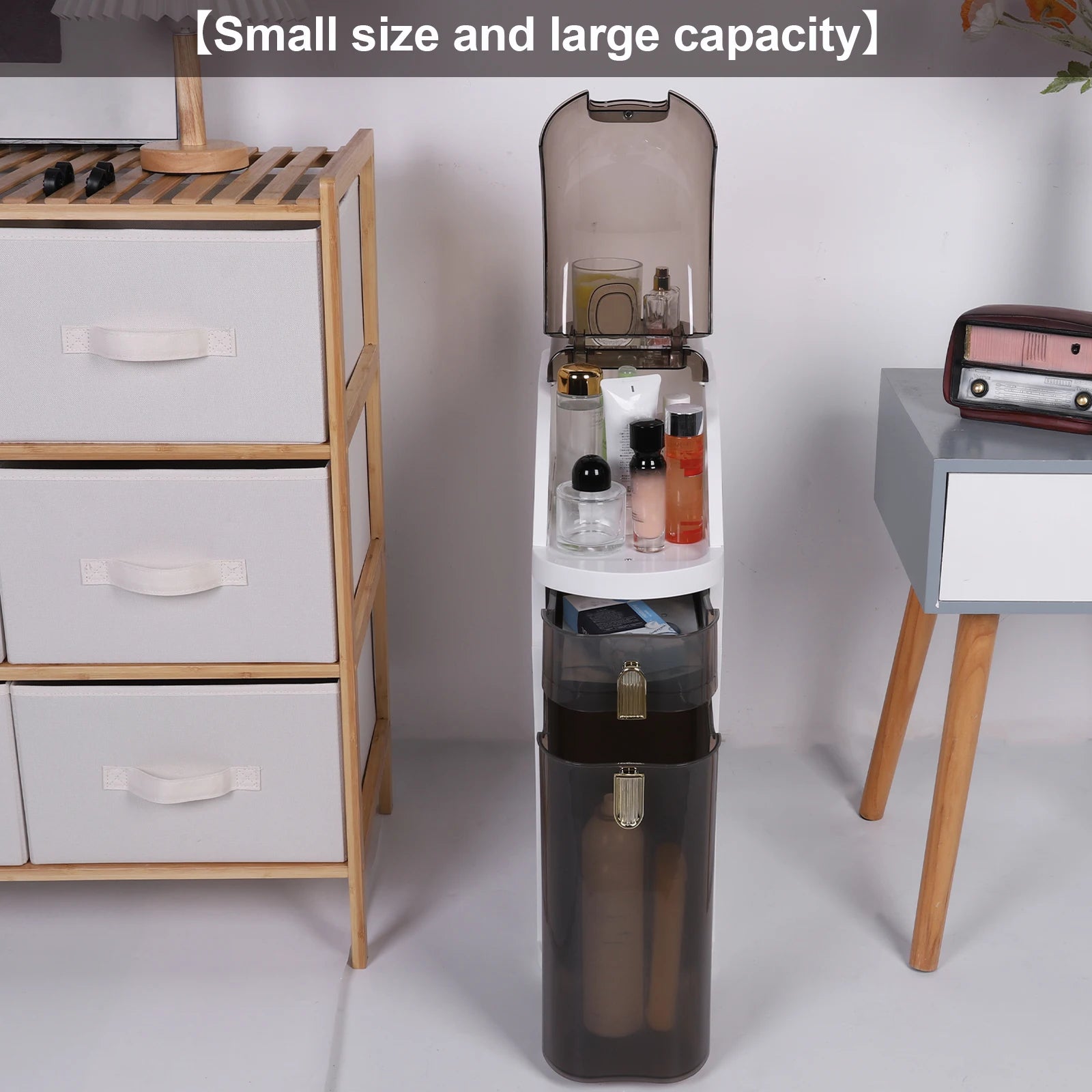 3 Tier Movable Gap Storage Rack Utility Cart Shelf Kitchen Bathroom