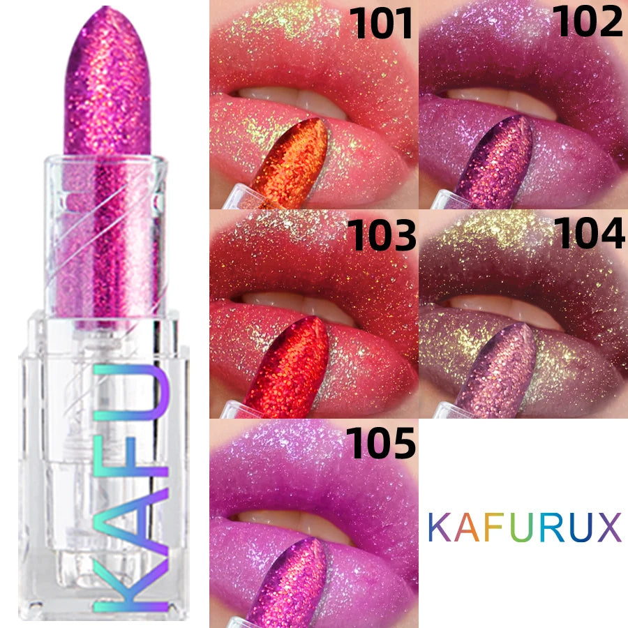 Multi-color Glitter Lipstick Beauty Girl Diamond Waterproof Lip Tint