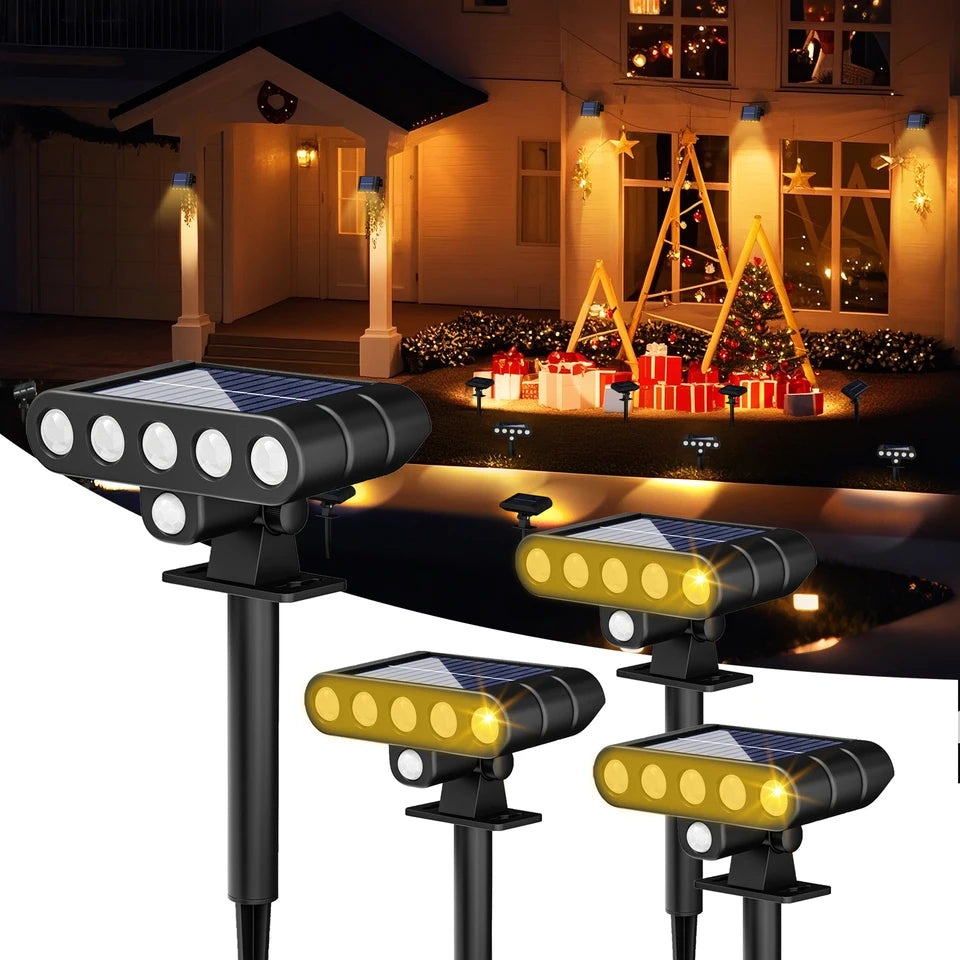 Solar Powered Tree Lighting Outdoor Lights Courtyard Lawn Lights Home Garden Lighting Decorative Landscape Atmosphere Lights Zpaxo