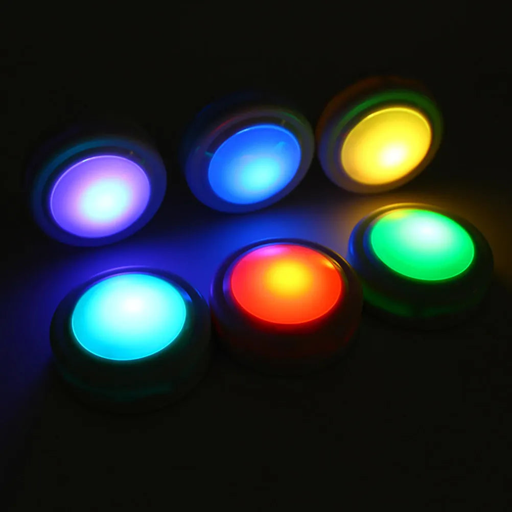 4Pcs LED Puck Lights Rgb Color Changing Under Cabinet Lights Wireless Battery Operated Touch Remote Control Shelf Kitchen Closet Zpaxo