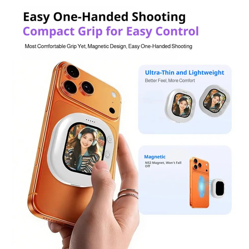 Mini Magnetic Phone Screen Monitor for Rear Camera Selfies & Vlogs Selfie Screen Monitor Zpaxo