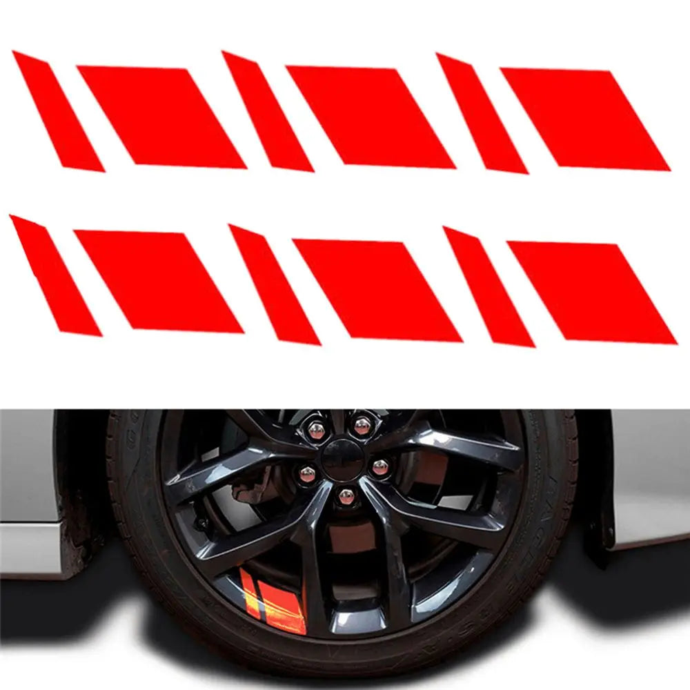 Motorcycle Decals Car Wheel Rim Vinyl Sticker Windows Reflective Zpaxo red