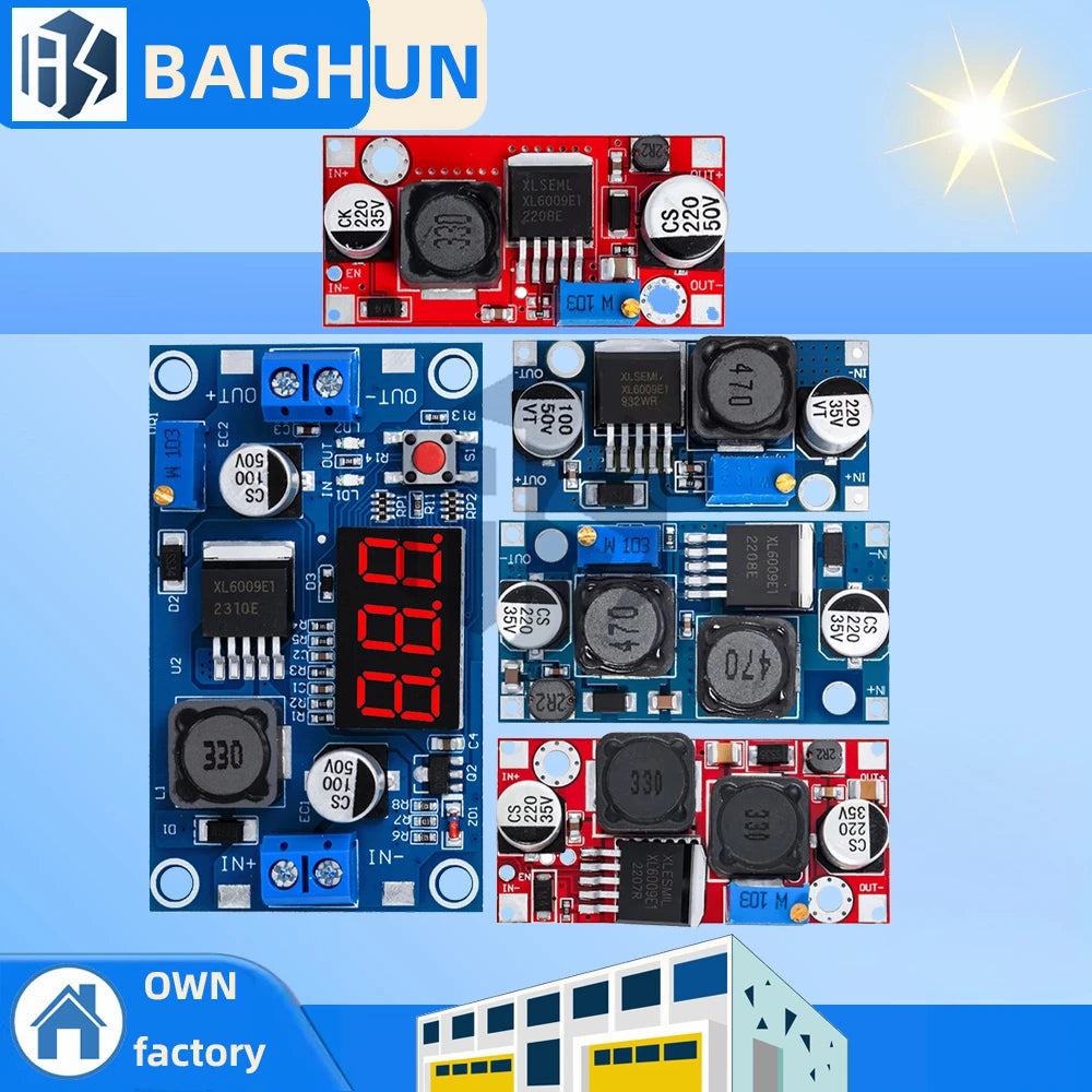 XL6009 DC-DC Adjustable Converter Module 20W 5-32V Input 1 2-35V Zpaxo