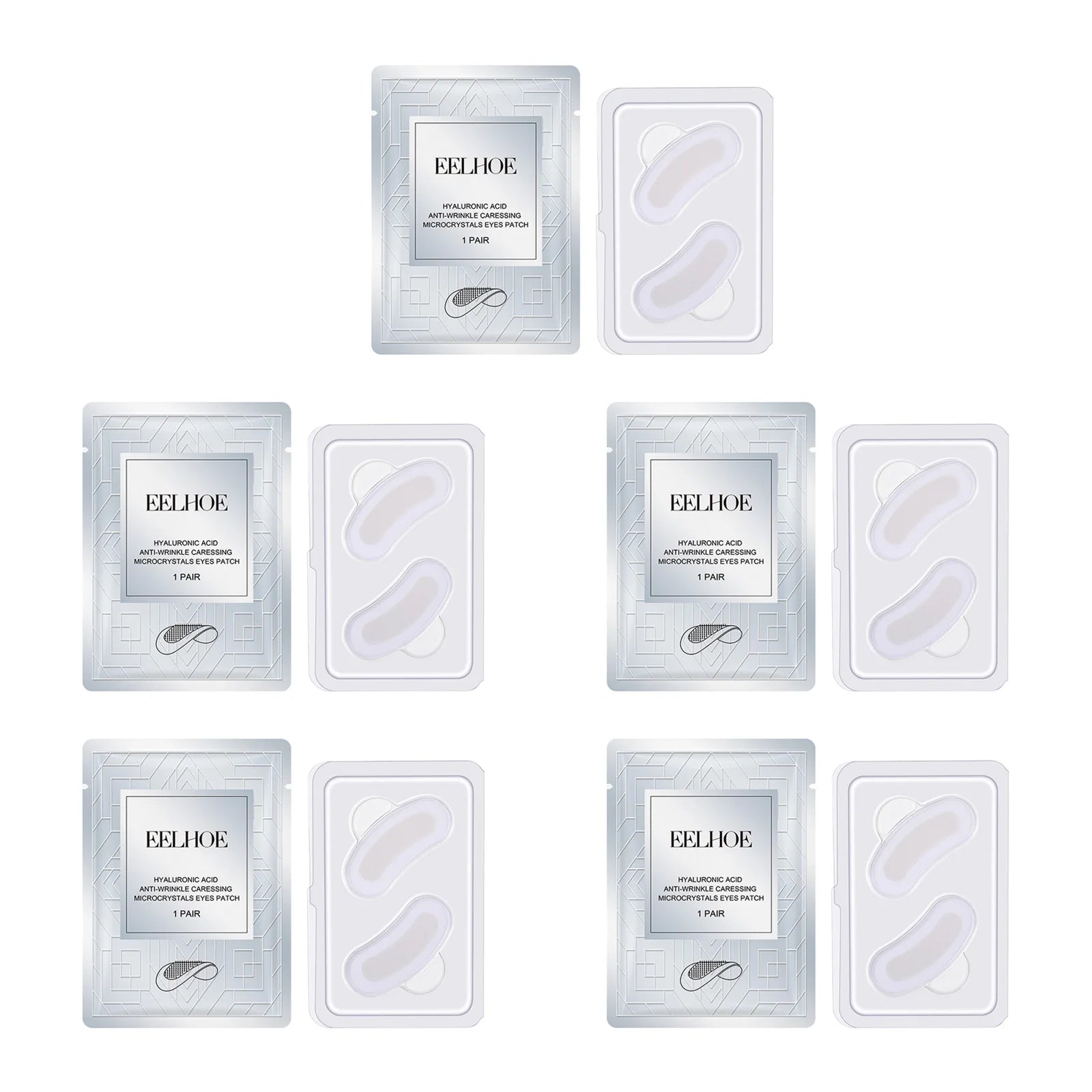 Eelhoe Micro-Needle Hyaluronic Acid Eye Patch | Anti-Wrinkle Eye Treatment Patch Zpaxo 5pairs