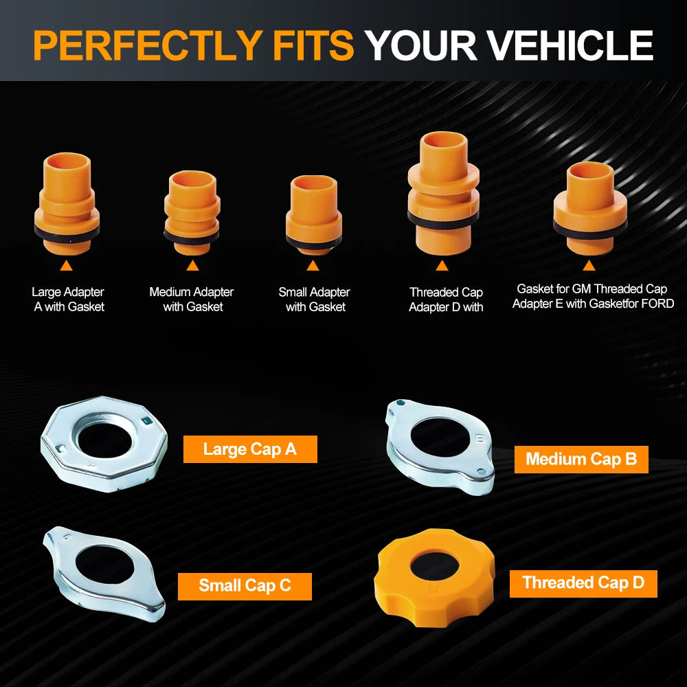 Spill Proof Coolant Filling Kit Car Accessories Fit Universal Vehicles Pour Oil Tool Plastic Filling Funnel Spout 15Pcs/Set Zpaxo