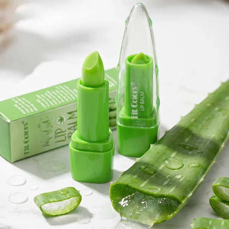 Hydrating Aloe Lipstick Strong Moisturizing Effect Lip Balm Prevent Dryness and Cracking Long-lasting Non-sticky Lipstick Makeup Zpaxo