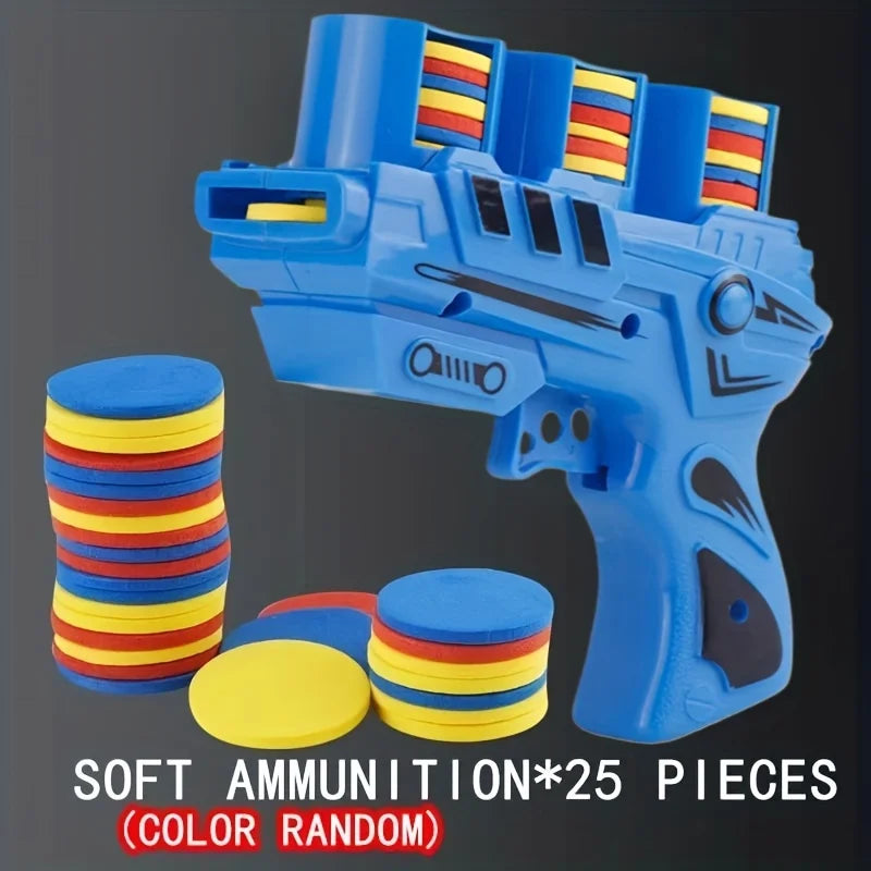 Youngsters' UFO Launcher Toy Soft EVA Bullets Interactive Outdoor