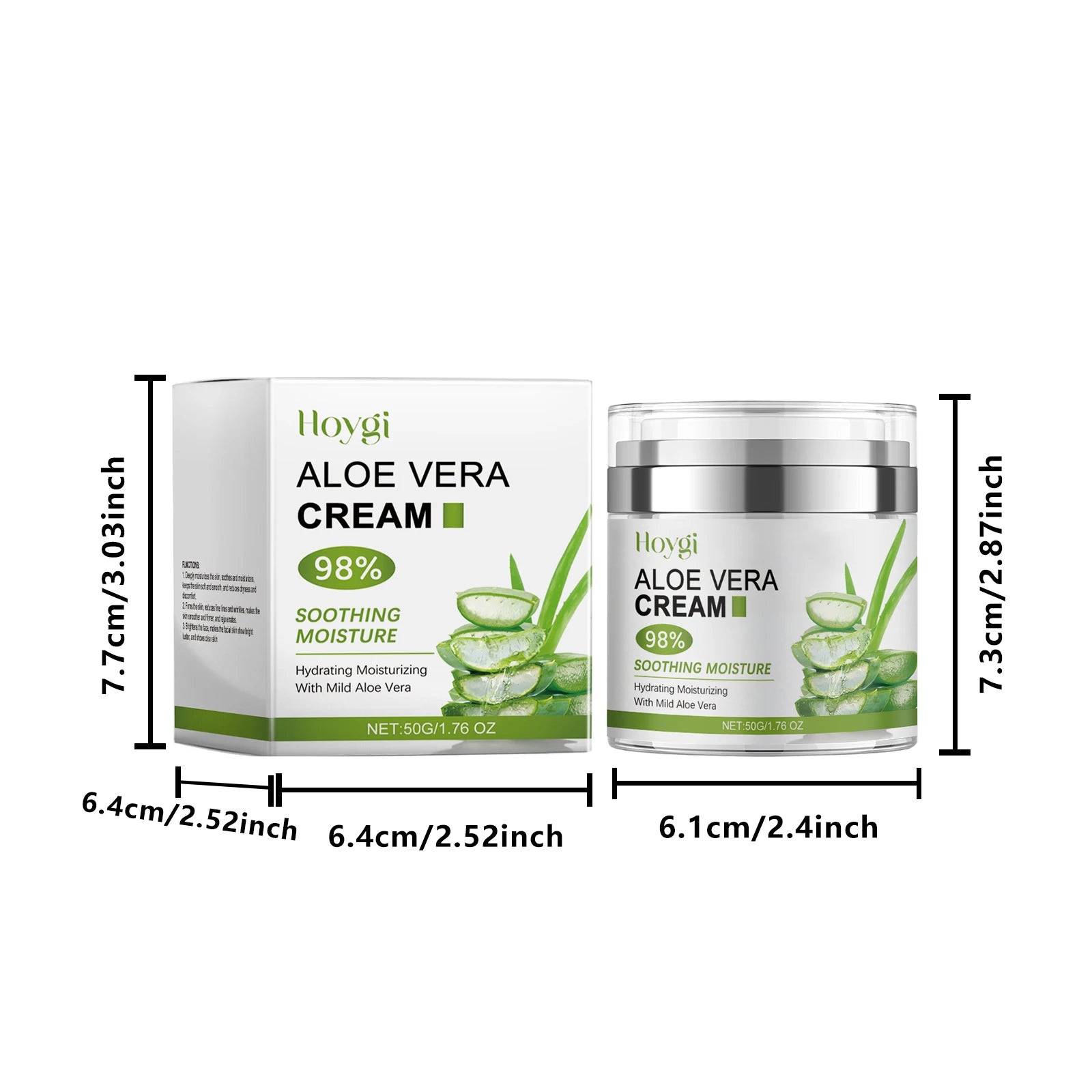 Hoygi Soothing Face Cream Set – Tea Tree, Centella & Aloe Face Moisturizer Set Zpaxo Aloe Vera Cream