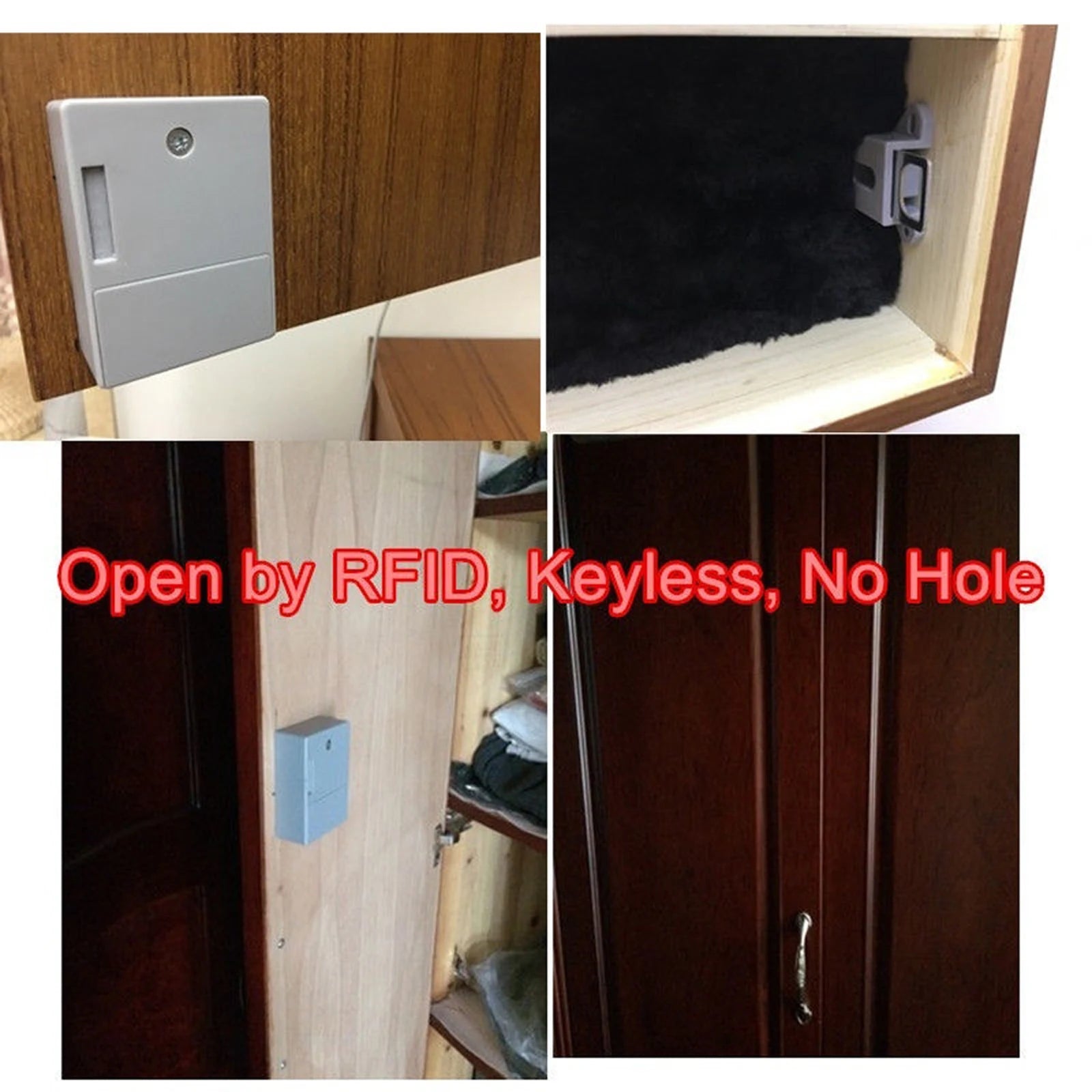 Drawer lock sensing IC Card Sensor Cabinet Drawer Intelligent SmartLock DIY Invisible Hidde Digital Lock without Perforate Hole Zpaxo